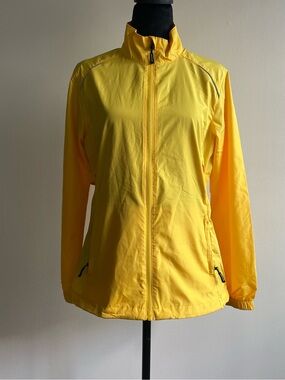 North End Women’s Yellow Lightweight Reflective Windbreaker Jacket Size S